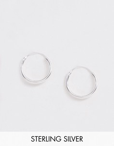 Серебряные серьги-кольца 12 мм ASOS DESIGN - Серебряный