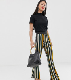 Расклешенные брюки в полоску River Island Petite - Зеленый