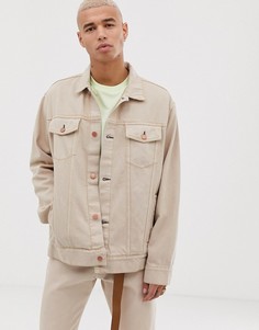 Розовая джинсовая oversize-куртка Cheap Monday - Розовый