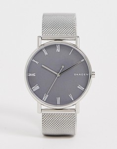 Часы с серебристым сетчатым браслетом Skagen SKW6428 Signatur - Серебряный