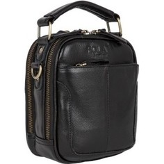 Сумка дорожная Polar 4021 Black верт. малая кожа