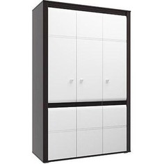 Шкаф для одежды 3-х дверный Олимп Камила венге/ДВПО венге/белый глянец снег