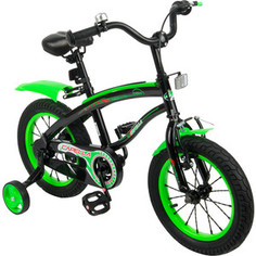 Велосипед 2 х колесный Capella (черный+зеленый)