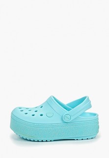 platform rainbow crocs
