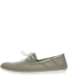 Текстильные слипоны цвета хаки Clarks