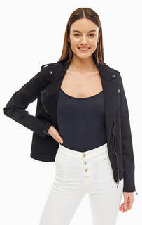 Черная джинсовая куртка с косой молнией Armani Exchange