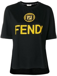 Fendi футболка с декорированным логотипом FF