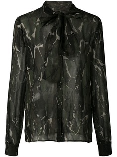 Saint Laurent блузка с камуфляжным принтом