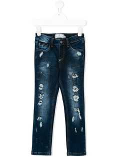 Philipp Plein Junior джинсы с эффектом "варенки"