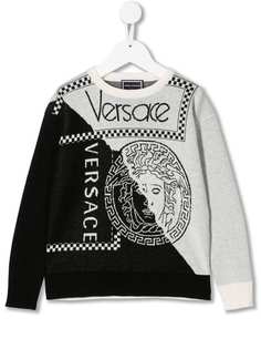 Young Versace свитер Medusa вязки интарсия