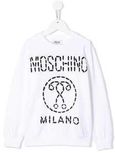 Moschino Kids толстовка с принтом логотипа