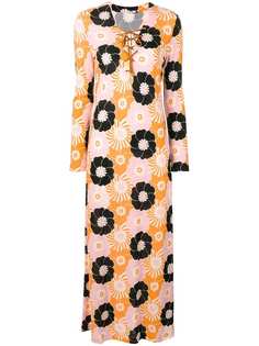 Miu Miu платье макси с цветочным принтом