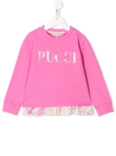 Emilio Pucci Junior джемпер с контрастным логотипом