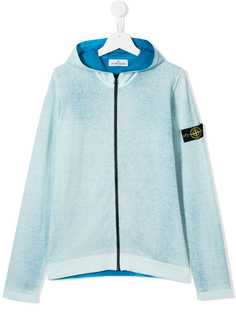 Stone Island Junior худи на молнии с логотипом