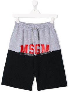 Msgm Kids спортивные шорты с логотипом