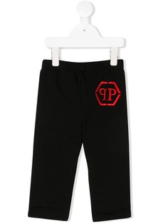 Philipp Plein Junior спортивные брюки с вышивкой логотипа