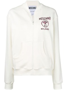 Moschino куртка-бомбер с логотипом