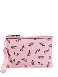 Moschino клатч с принтом логотипа