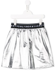Dkny Kids metallized pull-on skirt