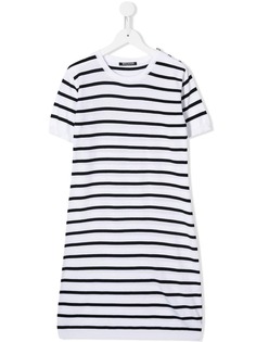 Balmain Kids платье-футболка в полоску