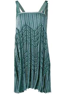 M Missoni трикотажное платье-трапеция с плиссировкой