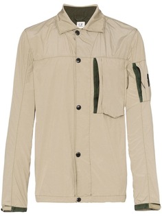 CP Company куртка-рубашка на кнопках с декором в виде линзы