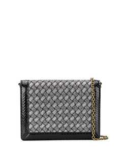 Bottega Veneta клатч с трикотажной вставкой Intrecciato на цепочке