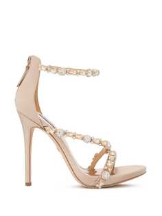 Badgley Mischka QUEST EMBELLISHED STRAP SANDALS
