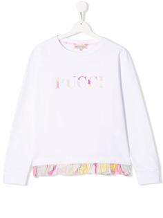 Emilio Pucci Junior джемпер с контрастным логотипом