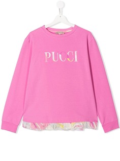 Emilio Pucci Junior джемпер с контрастным логотипом