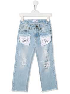 Gaelle Paris Kids джинсы с эффектом потертости