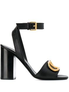 Valentino block heel logo sandals