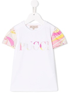 Emilio Pucci Junior contrast sleeve T-shirt