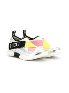 Emilio Pucci Junior logo touch-strap sneakers