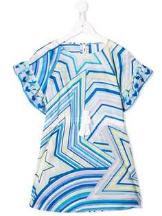 Emilio Pucci Junior striped star pattern dress