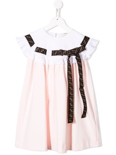 Fendi Kids ruffle trim dress