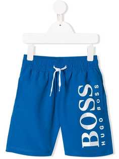 Boss Kids logo printed casual shorts