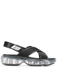 Prada cross strap sandals