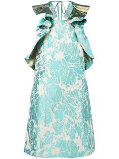 Ultràchic marble-jacquard dress