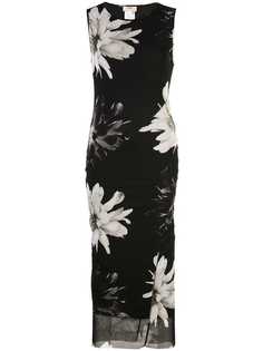 Fuzzi floral print midi dress