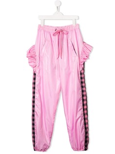 Natasha Zinko Kids TEEN ruffle trim track pants