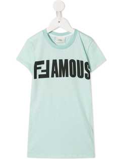 Fendi Kids футболка с принтом Famous