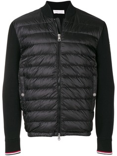 Moncler пуховик с трикотажными рукавами