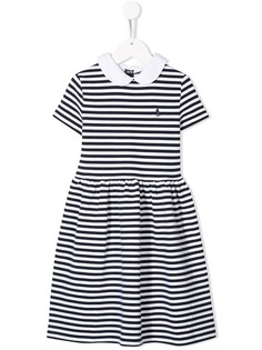Ralph Lauren Kids расклешенное платье в полоску