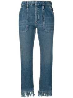 Chloé укороченные джинсы с необработанными краями