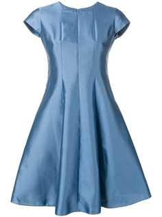 Emporio Armani расклешенное платье макси с эффектом металлик