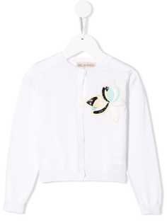 Emilio Pucci Junior embroidered sequinned cardigan