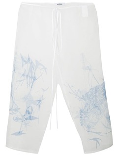 Marios sheer printed trousers