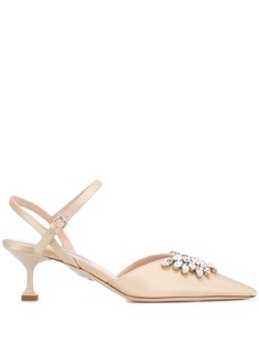 Miu Miu embellished toe pumps