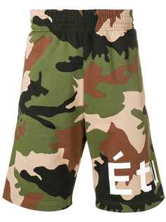 Études camouflage print shorts